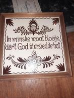 Friese Tegel met Spreuk, Ophalen of Verzenden, Gebruikt