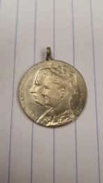 Medaille Koningin Wilhelmina en Prins Hendrik, Ophalen of Verzenden, Zilver, Nederland