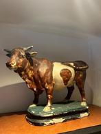 originele oude koe in gips uit oude slagerij of beenhouwerij, Antiek en Kunst, Ophalen