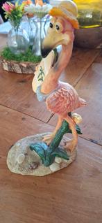 Leuk flamingo beeldje 24 cm kunststof nieuwstaat, Ophalen of Verzenden, Zo goed als nieuw