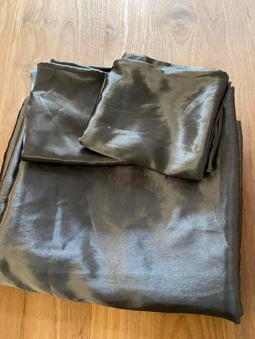 Dekbedovertrek 240-  220/240 glanzend grijs micro percal beschikbaar voor biedingen