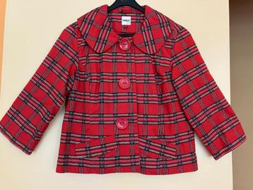 Retro Schotse ruit jasje in Twiggy stijl mt M beschikbaar voor biedingen