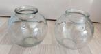 2 glazen vazen, Glas, Ophalen of Verzenden