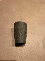 Antiek Tinnen Bekertje met Wapenschilden, Antiek en Kunst, Antiek | Tin, Ophalen of Verzenden