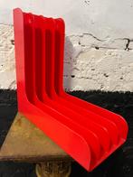 Vintage LP houder Vinyl rek Boa Inter rood kunststof, Ophalen of Verzenden, Gebruikt