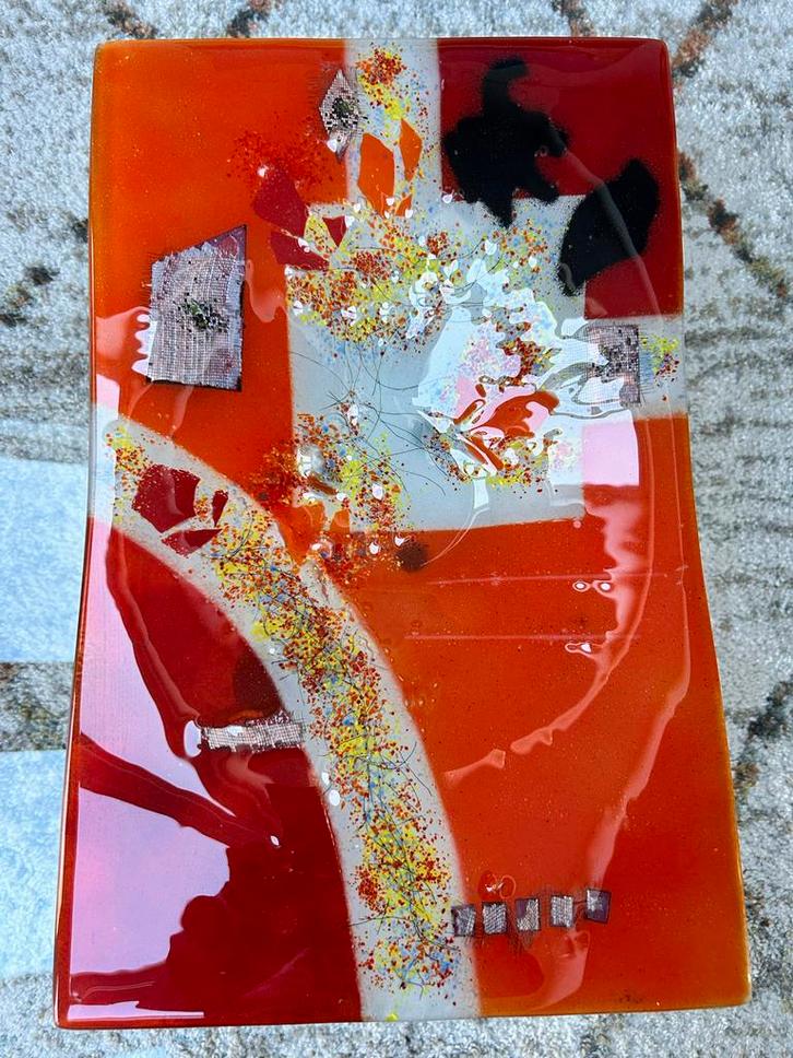 Glazen Schaal Artihove - Uniek Kunstobject, Antiek en Kunst, Antiek | Glas en Kristal, Ophalen of Verzenden