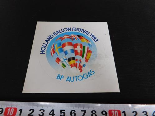 sticker luchtballon BP autogas holland ballon festival 1983*, Verzamelen, Stickers, Zo goed als nieuw, Bedrijf of Vereniging, Ophalen