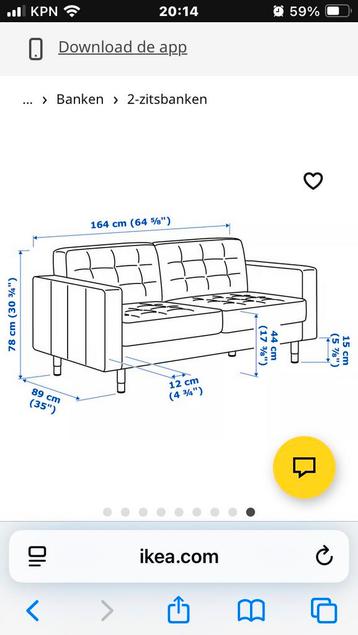 IKEA Landskrona 2-zitsbank - Donkergrijs - afbeelding 2