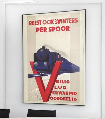 Reist per spoor Spoorwegen Trein NS Poster Affiche beschikbaar voor biedingen