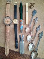 Lotje horloge scheeps koffielepels zakmes pen molen tamper, Antiek en Kunst, Ophalen of Verzenden