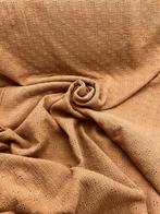 Broderie stof double gauze - Bambino Embroidery - caramel, Ophalen, Overige kleuren, 120 cm of meer, Katoen