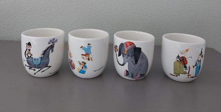 VEDA Fiep Westendorp 4 mokjes Circus 🎪🐘 ️, Huis en Inrichting, Keuken | Servies, Zo goed als nieuw, Kop(pen) en/of Schotel(s)