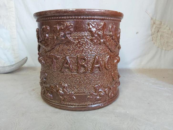 Prachtige oude aardewerken TABAK pot, Antiek en Kunst, Antiek | Keramiek en Aardewerk, Verzenden