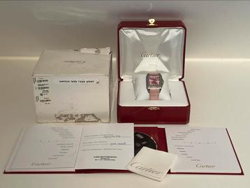 Cartier Santos 100 Roze  NL Full Set 2008 Nieuwstaat 2878 beschikbaar voor biedingen