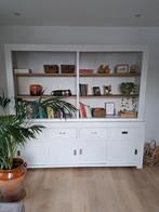 Mooie grote witte vitrinekast., Huis en Inrichting, Ophalen, Glas, 150 tot 200 cm, Modern