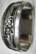 Vintage zilver armband Perzisch design zilver 900, Antiek en Kunst, Antiek | Goud en Zilver, Ophalen, Zilver
