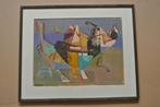 frans hollaardt gemengde techniek, Antiek en Kunst, Kunst | Schilderijen | Abstract, Ophalen of Verzenden
