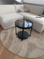 Zwarte salontafel, Ophalen, 50 tot 100 cm, Rond, 50 tot 100 cm