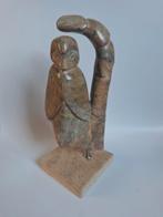 Mooi beeld een uil van speksteen, Ophalen of Verzenden, Zo goed als nieuw, Dier