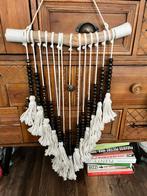 Wandhanger kralen zwart wit met hout Bali boho stijl, Ophalen of Verzenden, Zo goed als nieuw