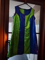 Groen blauwe glitter jurk, Carnaval, Maat 42/44 (L), Ophalen of Verzenden, Zo goed als nieuw