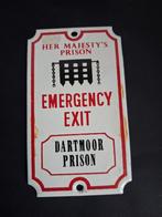 Vintage metalen emaille bordje Dartmoor Prison, Ophalen of Verzenden, Nieuw, Reclamebord