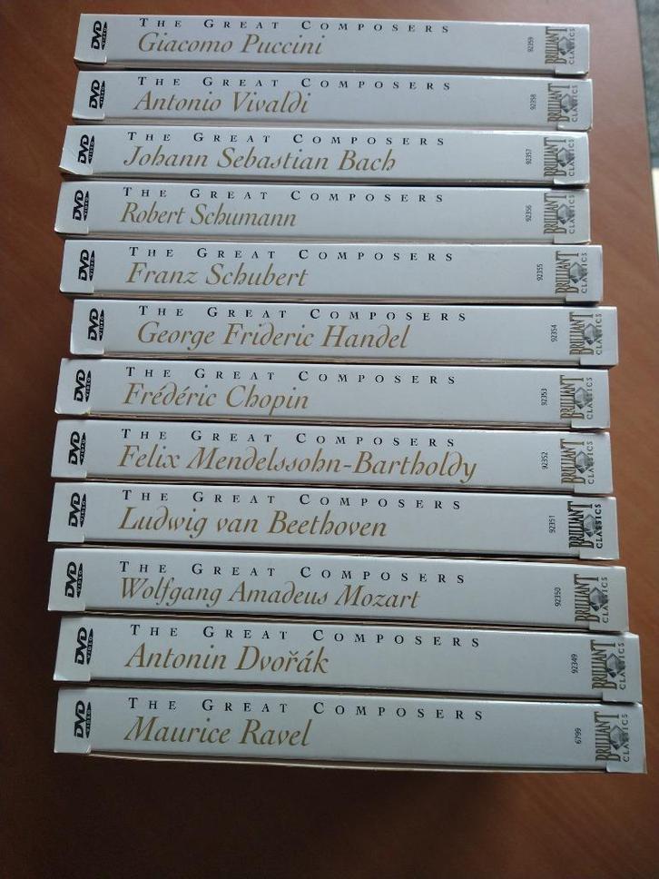 The great composers 8 delen. Bevat 8 componisten., Cd's en Dvd's, Dvd's | Klassiekers, Zo goed als nieuw, Alle leeftijden, Ophalen of Verzenden