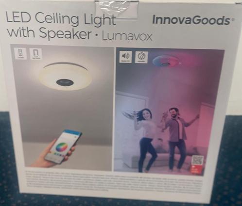 Lumavox InnovaGoods LED Plafondlamp met Luidspreker, Huis en Inrichting, Lampen | Plafondlampen, Nieuw, Ophalen