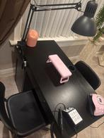 IKEA Tafel + 2 Stoelen + Lamp - Nagelstudio Setup, Ophalen, Gebruikt, Bureau