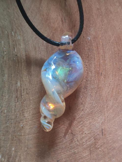unieke zelfgemaakte glashanger met ketting, Sieraden, Tassen en Uiterlijk, Kettingen, Nieuw, Overige materialen, Overige kleuren