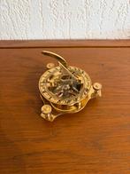 Antiek messing kompas met zonnewijzer, Ophalen of Verzenden