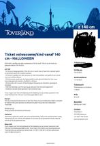 Toverland kaartje zaterdag 18 oktober