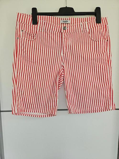 Angels korte broek, rood wit maat 44 NIEUWSTAAT, Kleding | Dames, Broeken en Pantalons, Zo goed als nieuw, Maat 42/44 (L), Rood