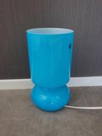 IKEA LYKTA vintage design mushroom tafellamp blauw glas, Minder dan 50 cm, Glas, Gebruikt, Ophalen of Verzenden