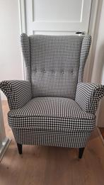 Oorfauteuil strandmon ikea (zwart/wit), Huis en Inrichting, Fauteuils, Ophalen, Zo goed als nieuw