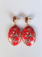 Oorbellen Red Birds resin-hars-glas facet metaal goud, Sieraden, Tassen en Uiterlijk, Oorbellen, Nieuw, Glas, Knopjes of Stekers