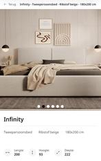 Mooie twee persoons bed, Huis en Inrichting, Ophalen, Tweepersoons, Zo goed als nieuw, 180 cm