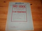 H. Van nieuwenhoven - drei lieder, Zang, Gebruikt, Ophalen of Verzenden, Artiest of Componist