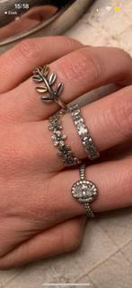 Pandora blad ring maat 52, Sieraden, Tassen en Uiterlijk, Ophalen of Verzenden, Dame, Goud, Kleiner dan 17