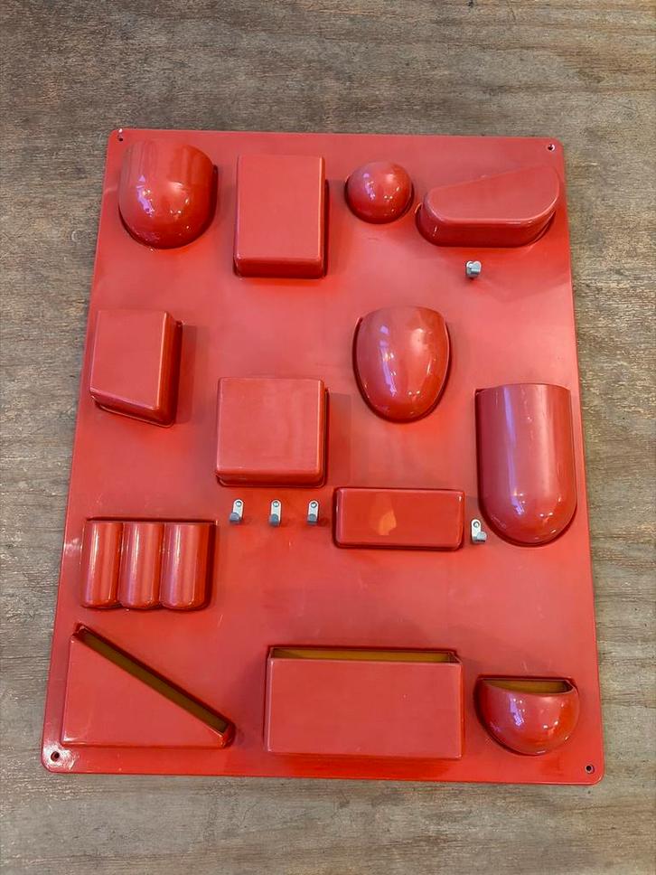Ingo maurer organiser jaren 60/70 uten silo rood vintage, Huis en Inrichting, Woonaccessoires | Wandplanken en Boekenplanken, Ophalen of Verzenden