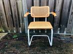 Vintage Cesca Marcel Breuer stoel met armleuningen jaren 60, Huis en Inrichting, Stoelen, Wit, Ophalen of Verzenden, Zo goed als nieuw
