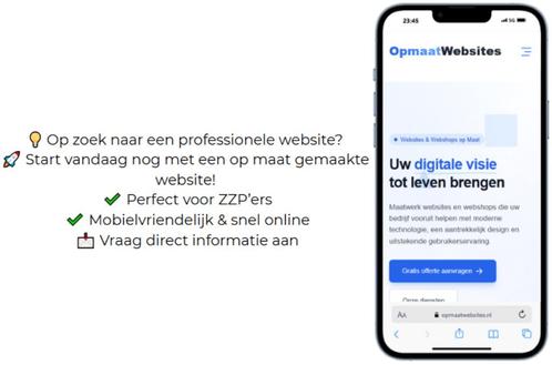 Professionele ZZP Website Laten Maken – OpmaatWebsites, Diensten en Vakmensen, Webdesigners en Hosting, Domeinregistratie, Webdesign