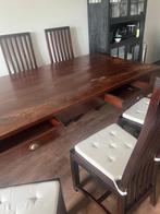 6 persoons eettafel en stoelen, Huis en Inrichting, Ophalen, Gebruikt, 100 tot 150 cm, 200 cm of meer