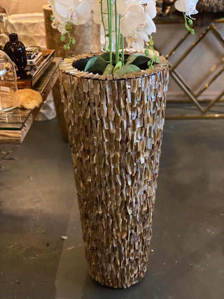 90 cm schelpvaas vazen vaas eric kuster style nieuw, Huis en Inrichting, Woonaccessoires | Vazen, Nieuw, Overige kleuren, 75 cm of meer