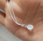 zilveren ketting met R. Maansteen hanger zilver 925, O.T., Blauw, Nieuw, Ophalen of Verzenden