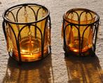 Waxinelichthouders (nieuw)., Overige materialen, Bruin, Nieuw, Ophalen of Verzenden