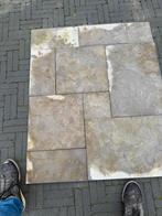Belgische Hardstenen tegels 40m2, Tuin en Terras, Ophalen, Zo goed als nieuw, Natuursteen, Terrastegels