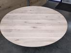 Ronde eiken tafelblad 140 cm inc verjongde rand, Huis en Inrichting, Tafels | Eettafels, Nieuw, Ophalen of Verzenden, Vijf personen of meer