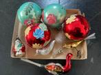 Set 9 Oude kerstballen en vogels, Diversen, Kerst, Ophalen, Gebruikt