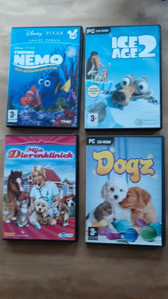 PC CD ROM Games kind spel Dierenkliniek Dogz Ice Age + Nemo, Spelcomputers en Games, Games | Pc, Zo goed als nieuw, Puzzel en Educatief